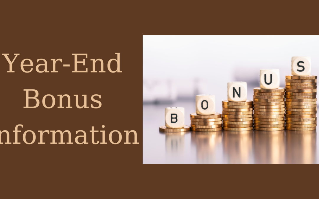 Year-End Bonus Information