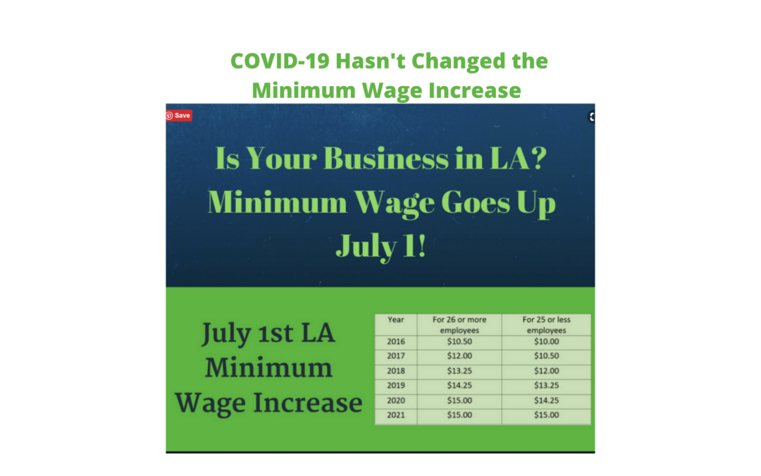 July 1, 2020 Minimum Wage Increases