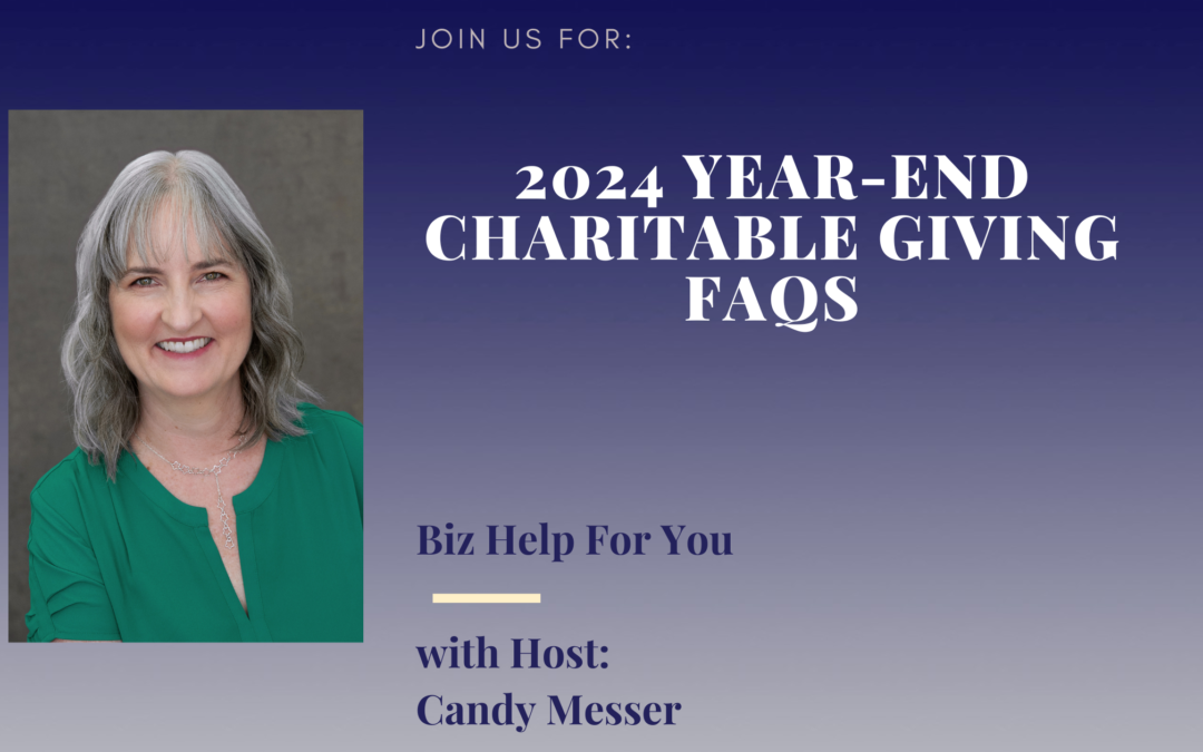 2024 Year-End Charitable Giving FAQs