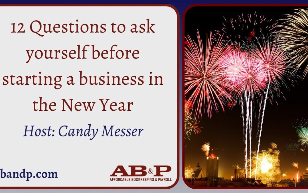 12 Questions to ask yourself before starting a business in the New Year