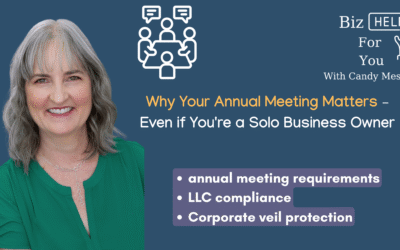 Why Your Annual Meeting Matters – Even if You’re a Solo Business Owner 